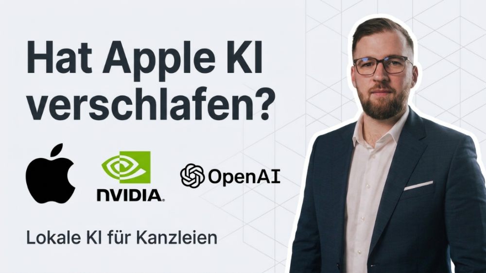 Apple hat KI verschlafen? Warum ausgerechnet ein Mac deine Kanzlei KI-ready macht
