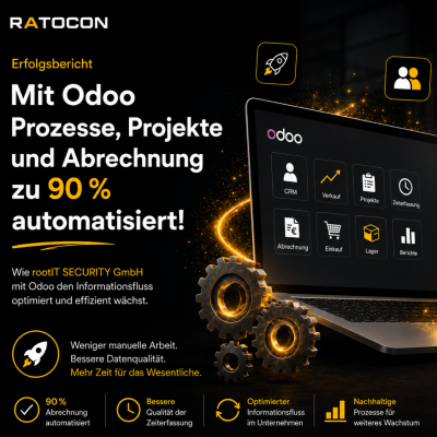 Vom Tool-Mix zur zentralen Odoo-Plattform: Wie die rootIT SECURITY bis zu 90% automatisiert hat