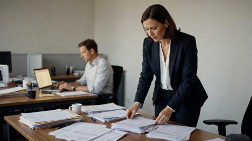 Zwei Geschwindigkeiten: KI im Chat, Papierstapel im Backoffice.