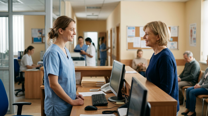 Wer das Telefon entlastet, gibt dem Team Zeit für die Patienten vor Ort.