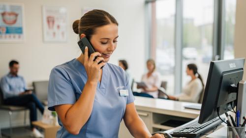 Zwischen Telefon, Tablet und Papierstapel – der Praxisalltag einer ZFA.