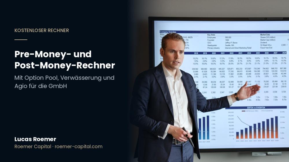 Pre-Money- und Post-Money-Rechner für deine Finanzierungsrunde