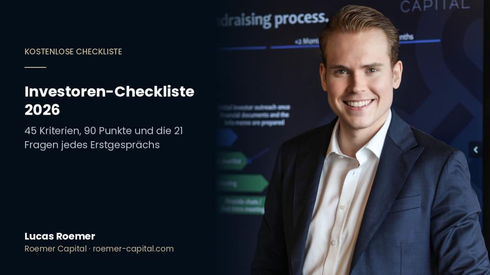 Investoren-Checkliste 2026 für Wachstumsunternehmen