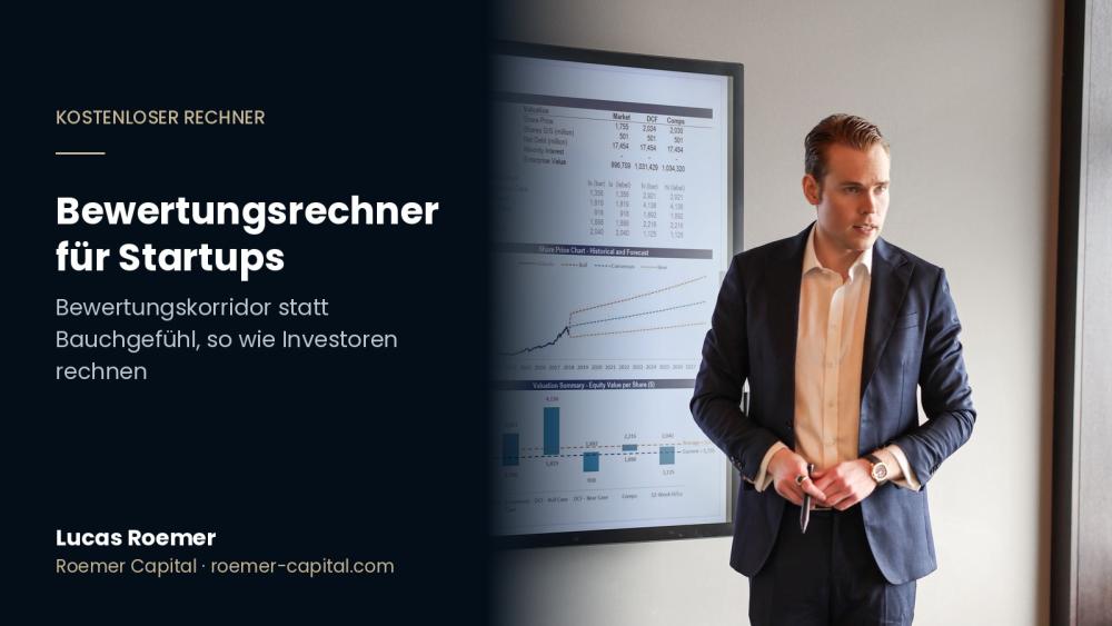 Bewertungsrechner für Startups: Unternehmenswert in Minuten einordnen