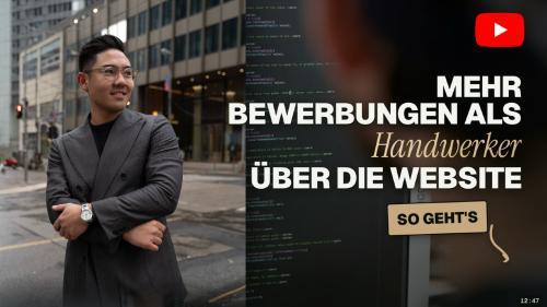 Mehr Bewerbungen als Handwerker über die Webseite