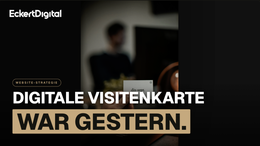 Professionelle Webseite statt digitale Visitenkarte für Kundenakquise.