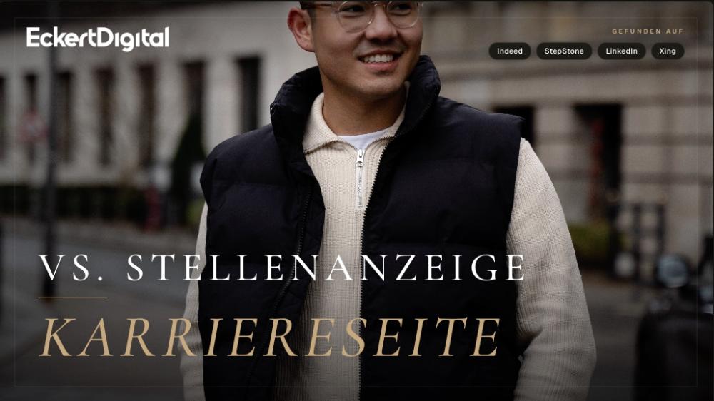 Stellenanzeige vs. Karriereseite