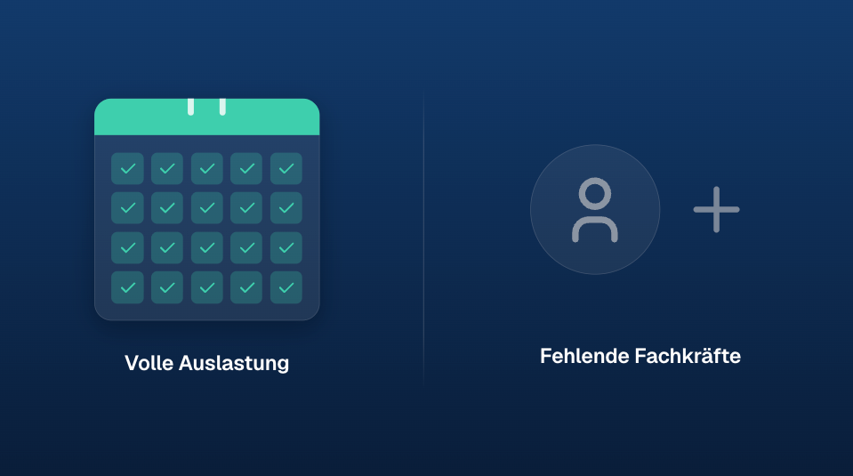 Grafik zeigt volle Auslastung in der Physiopraxis und fehlende Fachkräfte.