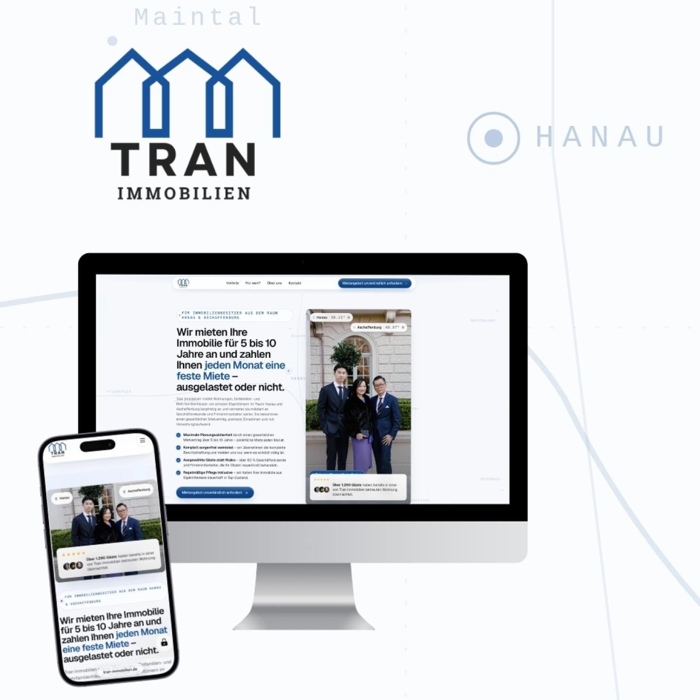 Wie Tran Immobilien mit einer neuen Website ein erklärungsbedürftiges Konzept buchbar gemacht hat