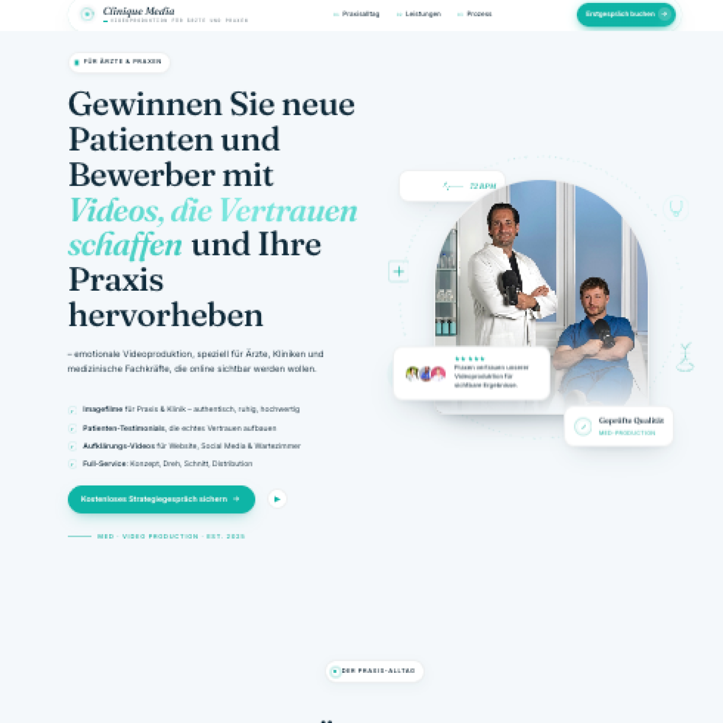 Von erklärungsbedürftig zu glasklar: Ärzte-Agentur punktet mit klarer Website