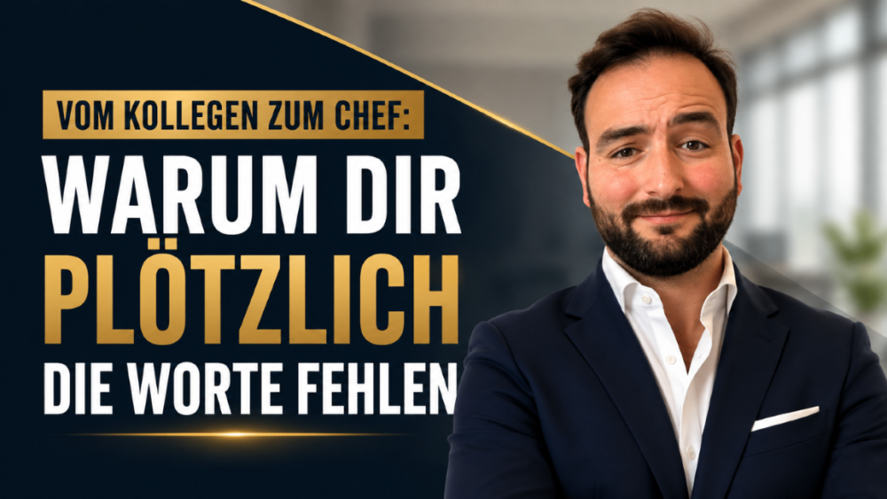 Mann im Anzug, der als neue Führungskraft auftritt, vom Kollegen zum Chef.