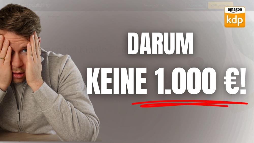 Person mit Händen im Gesicht, frustriert über fehlende KDP-Gewinne von 1.000 €.