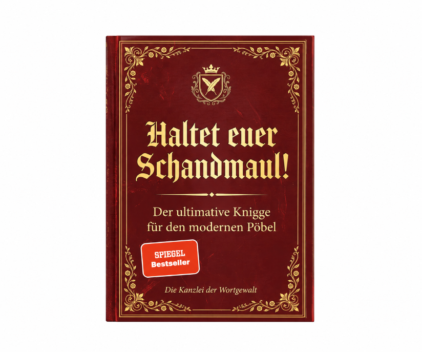 Buchcover von 'Haltet euer Schandmaul!' für das Amazon KDP Buchmarketing.