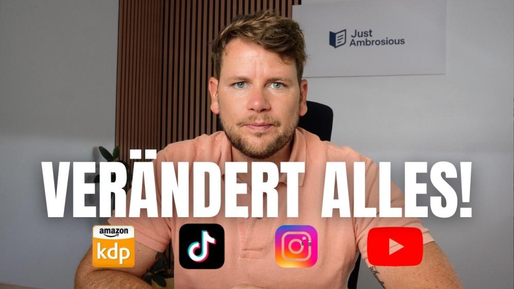 Mann erklärt, wie Amazon KDP und Social Media Buchmarketing verändern.