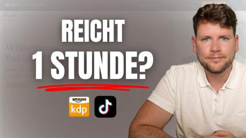 Reicht 1 Stunde pro Tag wirklich für Amazon KDP? Ehrliche Antwort!