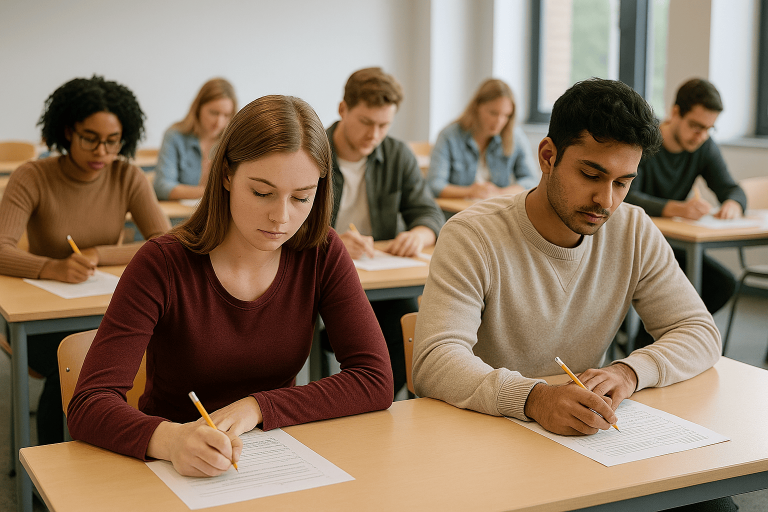 Studenten durchlaufen SAT und ACT