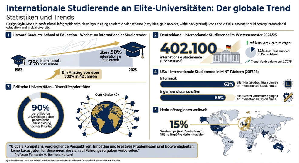 Trend-Analyse der Internationalen Studierende an Elite-Unis