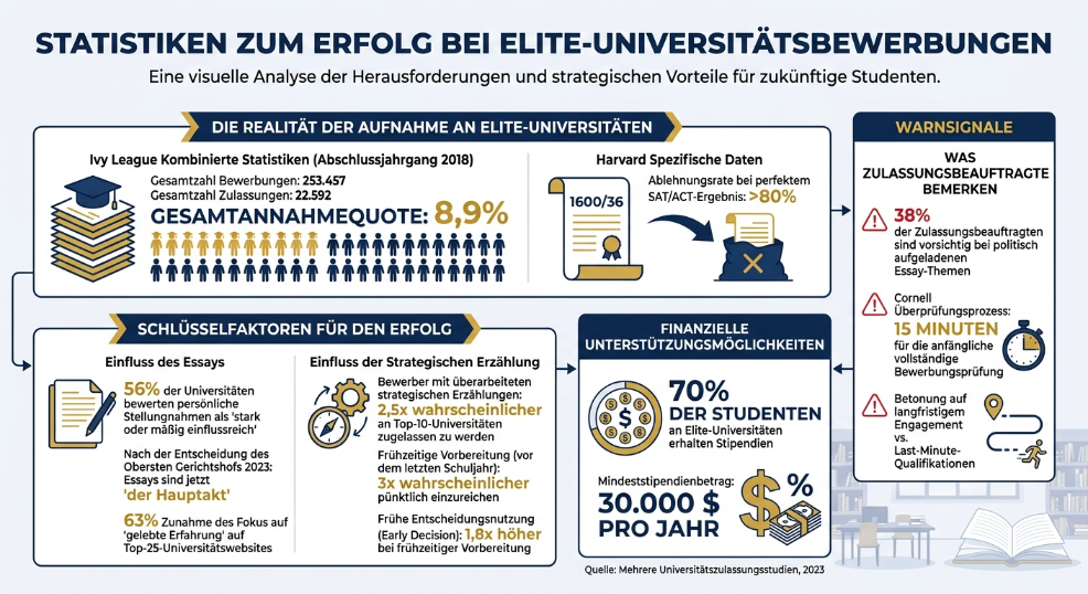 Statistik zum Erfolg bei Bewerbungen an Elite-Unis