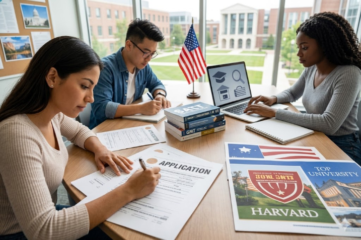 Studierende bewerben sich an Top-Unis in den USA