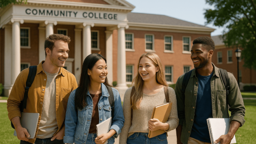 Internationale Studierende an einem Community College