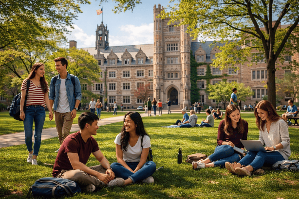 Campusleben an einer Top-Universität in Amerika