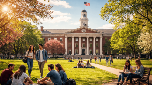 Internationale Studierende auf USA Campus