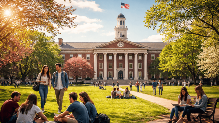 Internationale Studierende auf USA Campus