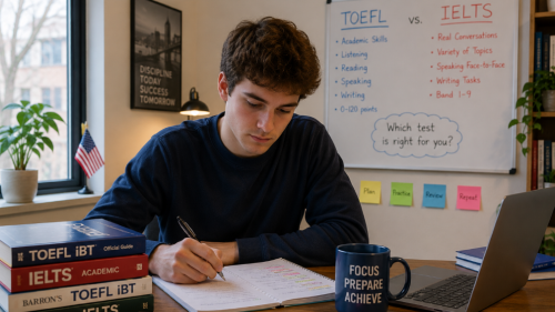 Vorbereitung auf TOEFL oder IELTS für ein Studium in den USA