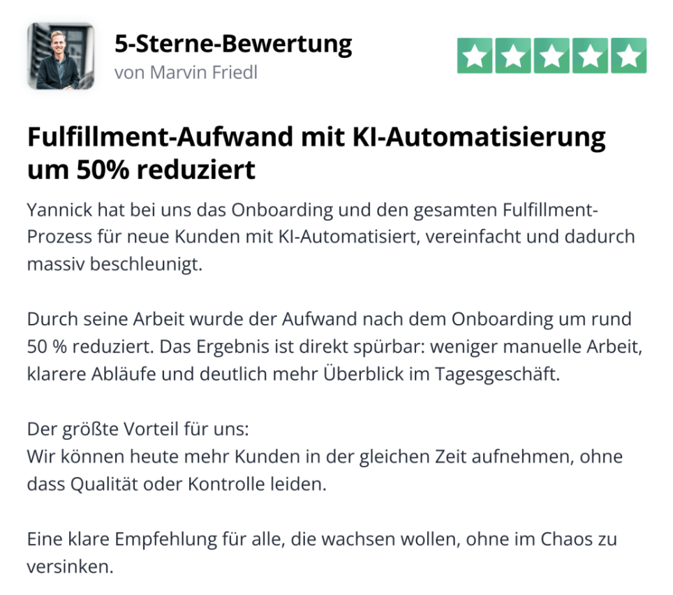 Bewertung von der HR Digital Marketing GmbH über unsere Zusammenarbeit.