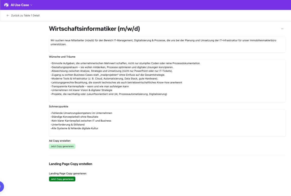 KI-Automation: Fulfillment Mitarbeiter können jetzt jeweils auf die Buttons 