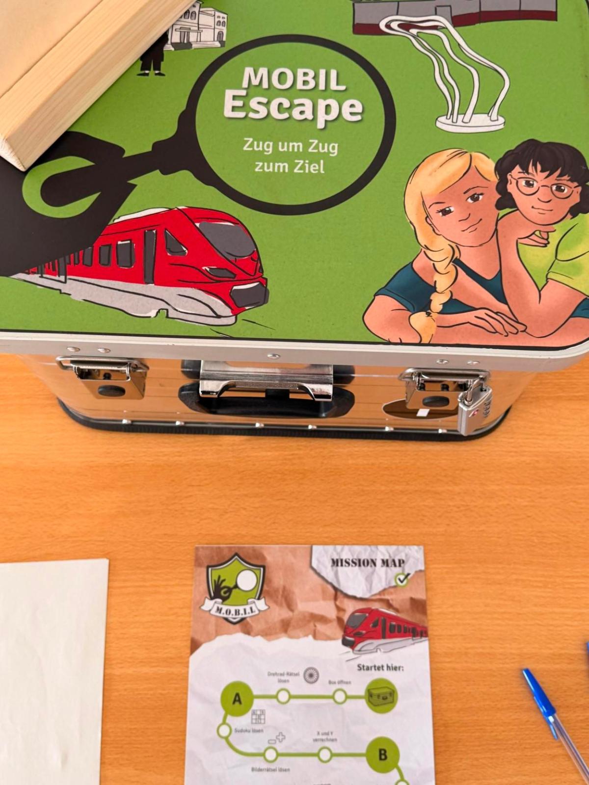 Mobil Escape Koffer für individuelle Escape Games mit Mission Map
