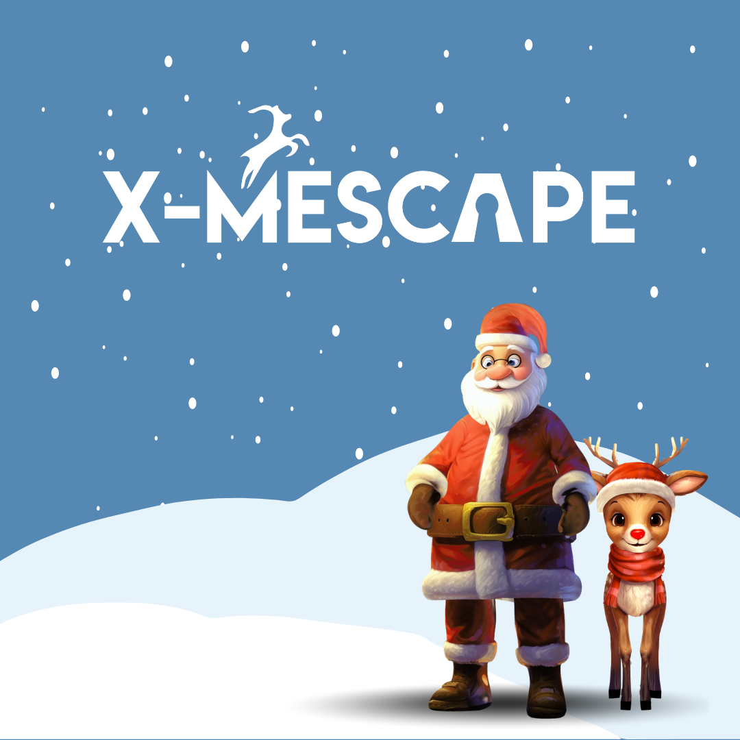 Interaktives Weihnachts-Event mit Santa Claus und einem Rentier.