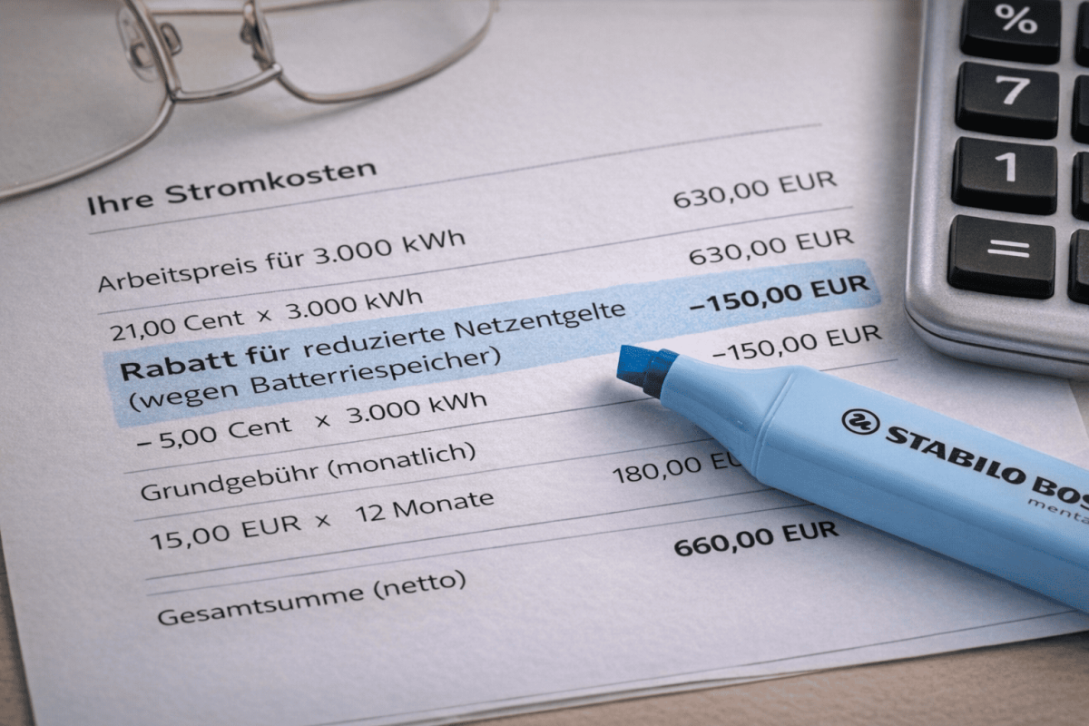 Wer einen Stromspeicher betreibt spart beim Netzentgeld