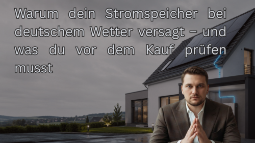Grauer Himmel, klare Entscheidung: Der Speicher muss zum Wetter passen.