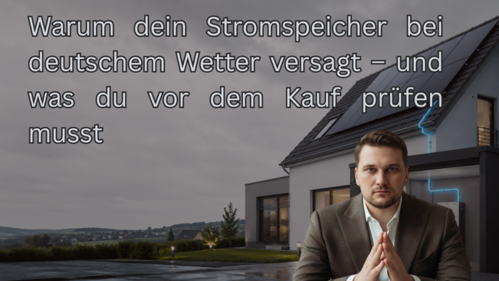 Grauer Himmel, klare Entscheidung: Der Speicher muss zum Wetter passen.