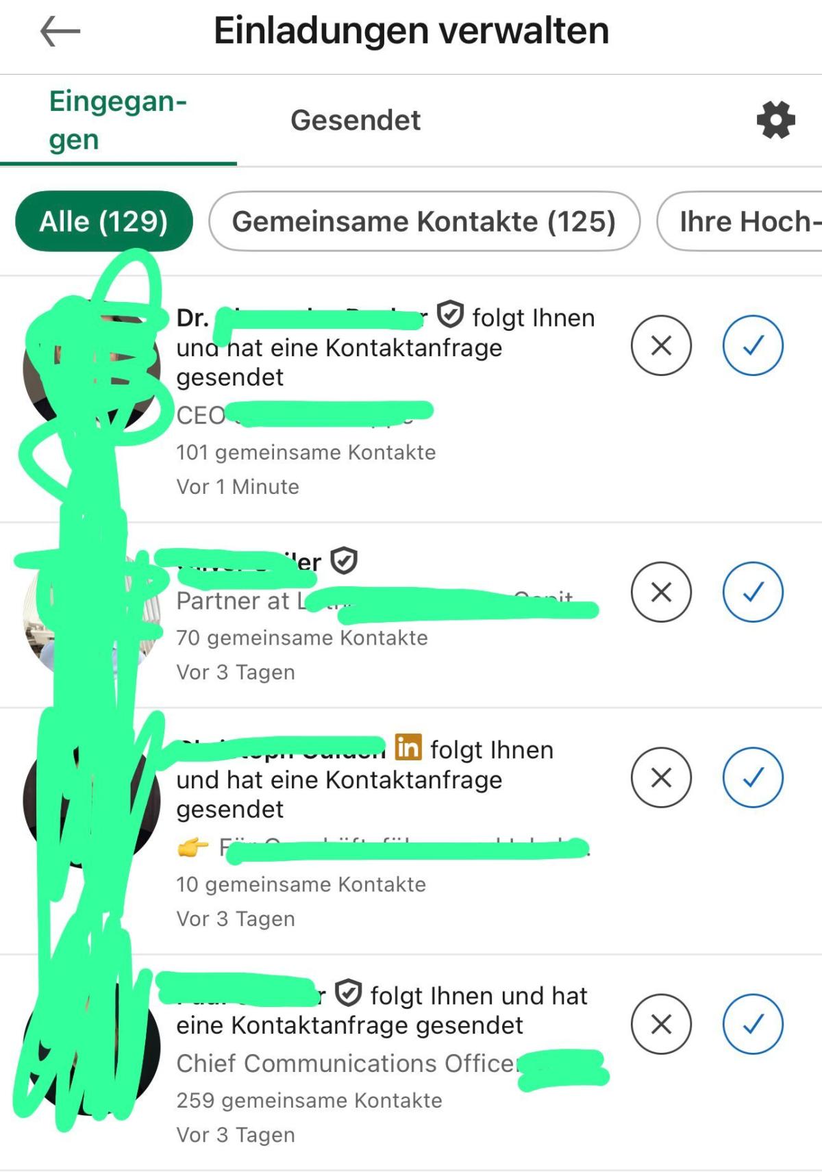 Meine Anfragen.... Entscheider......&nbsp;