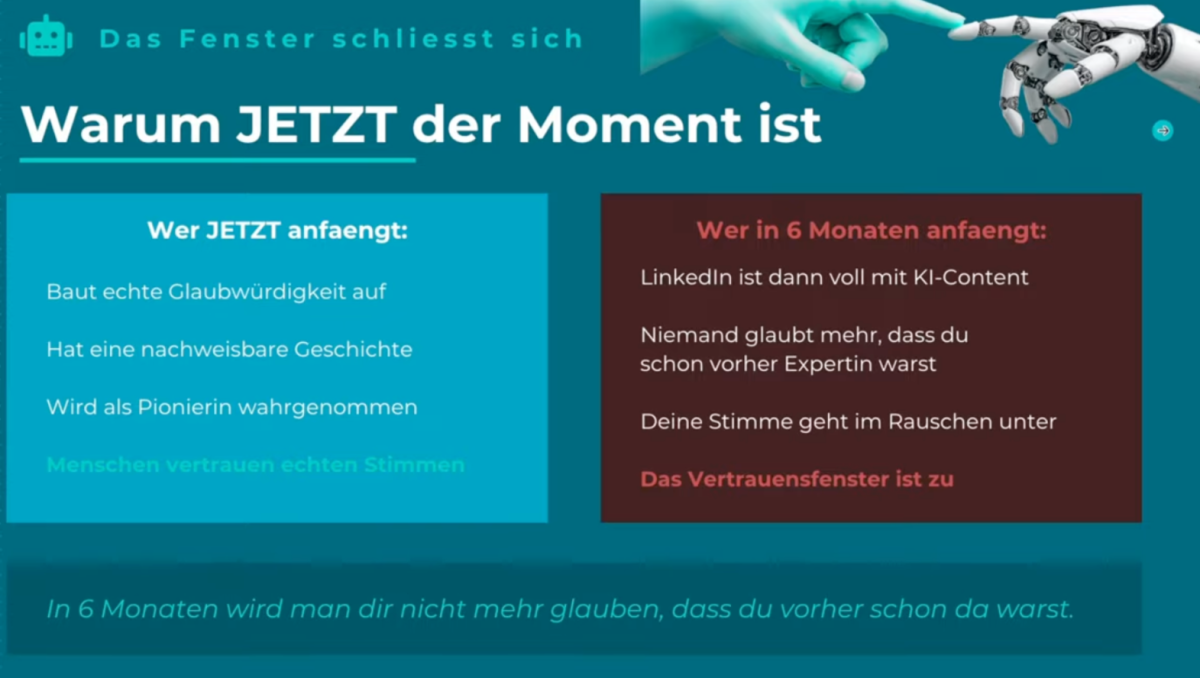 Das KI Zeitfenster schliesst sich&nbsp;