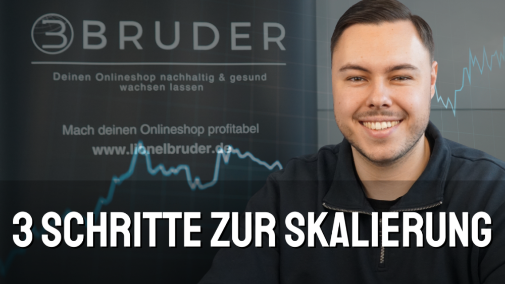 Mann mit erfolgreichem Konzept für seinen Onlineshop zur Skalierung.