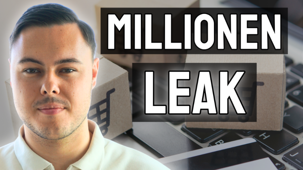 Ein Mann präsentiert Strategien, um E-Commerce Umsatz zu steigern durch einen Millionen Leak.