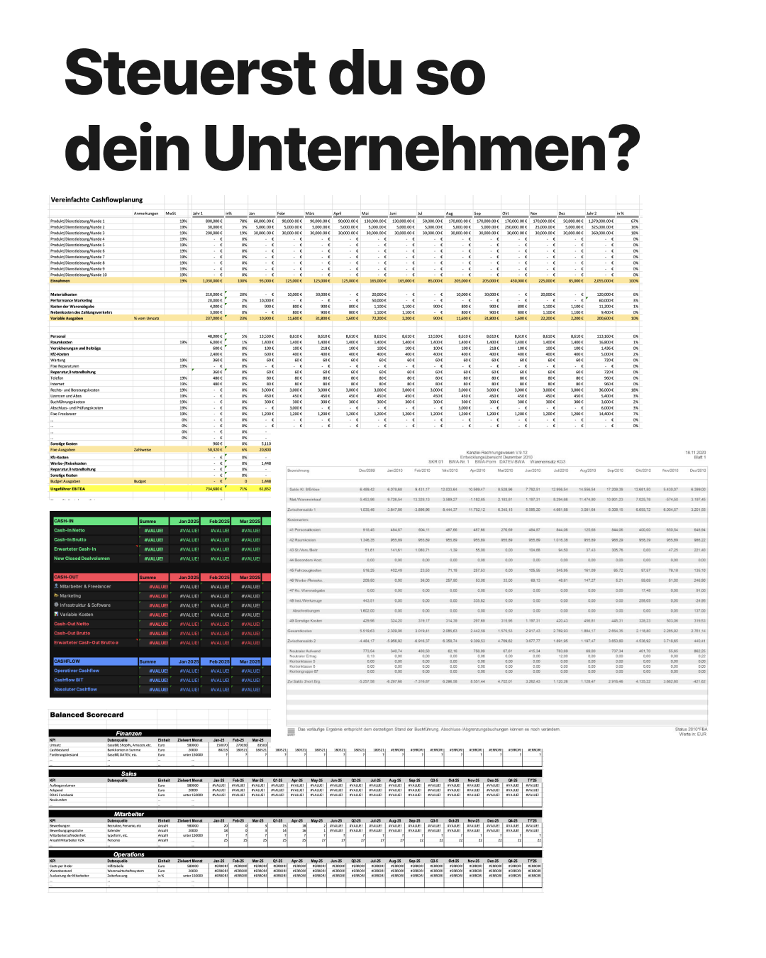 Analyse der BWA zur Finanzsteuerung deines Unternehmens.