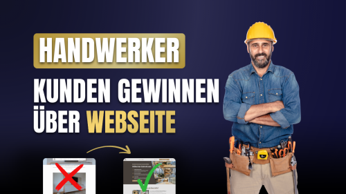 Viele Handwerker ziehen keine attraktiven Aufträge mit großer Marge über die Webseite an.