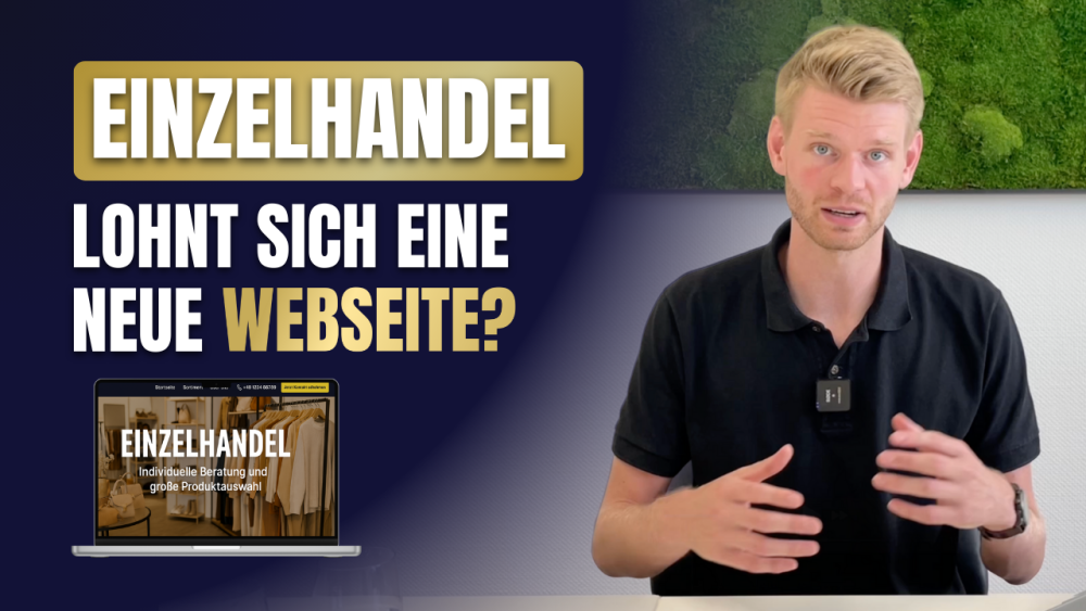 Viele Einzelhändler unterschätzen die Wirkung einer professionell gestalteten Webseite.