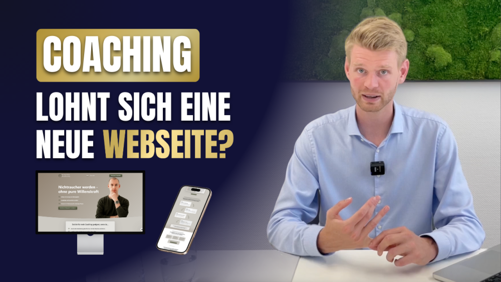 Gerade im Coaching-Markt kommt es viel auf den Vertrauensaufbau auf der Webseite an.