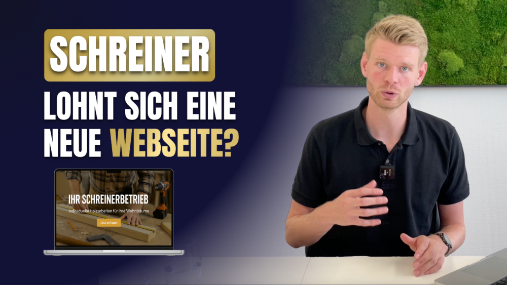 Viele Betriebe im Schreinerhandwerk leiden unter einer veralteten Webseite.