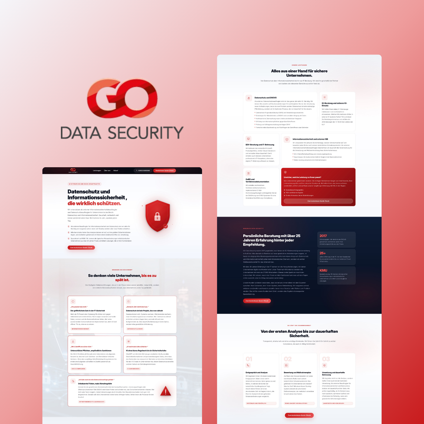 Datenschutzberatung: Moderne Webseite erstellt