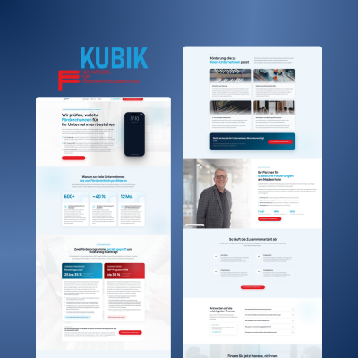 Fördermittelberatung: Moderne Webseite erstellt