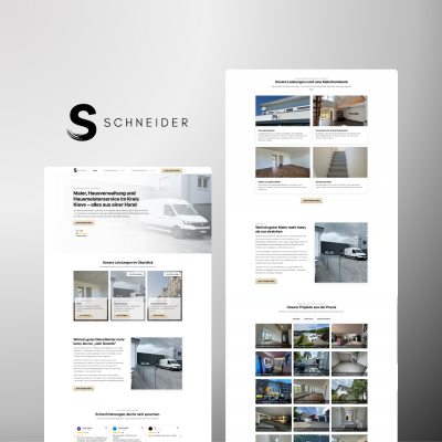 Maler, Hausmeisterservice & Hausverwaltung: Moderne Webseite erstellt