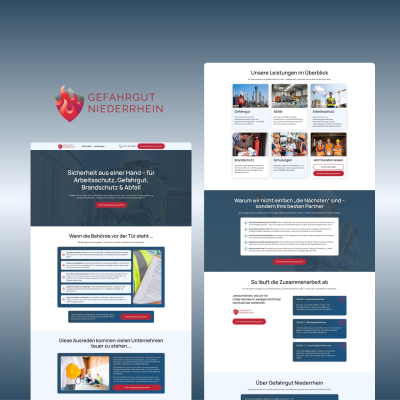 Gefahrgut, Arbeitssicherheit, Brandschutz & Abfall: Moderne Webseite erstellt