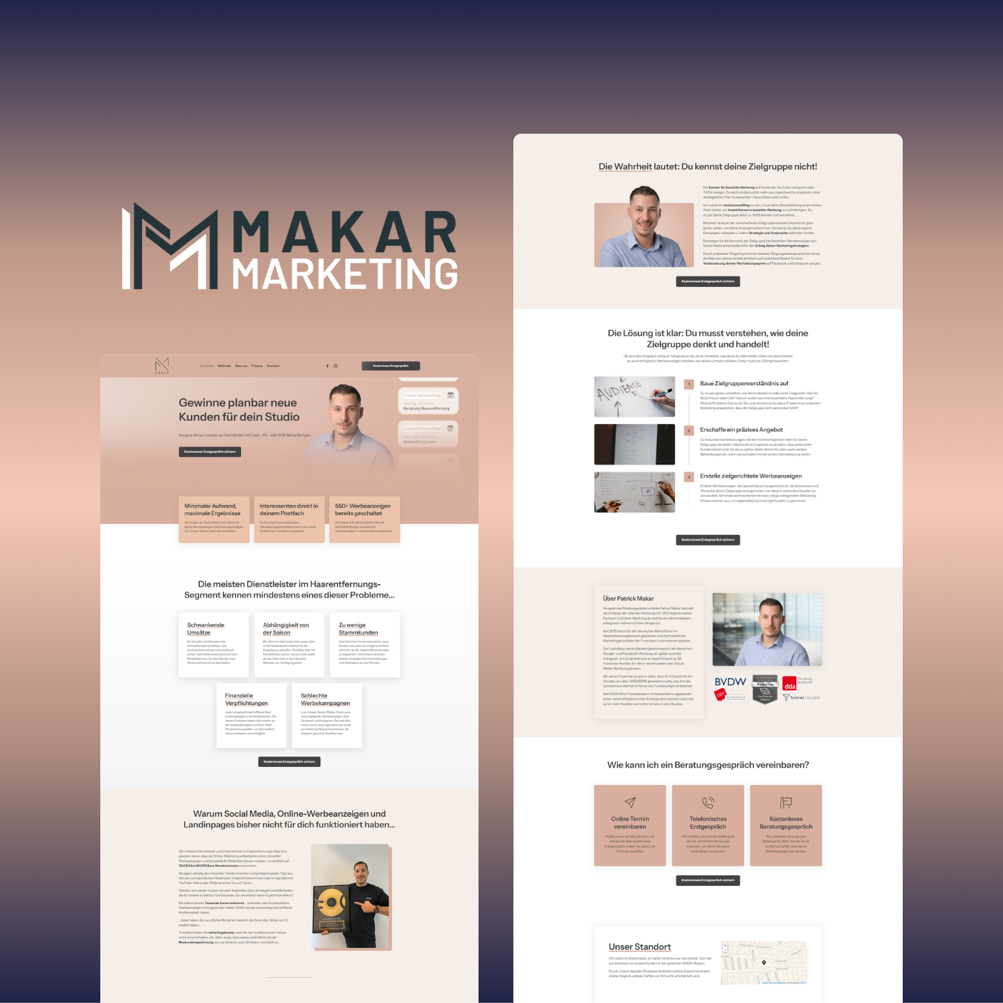 Marketing-Agentur: Moderne Webseite erstellt