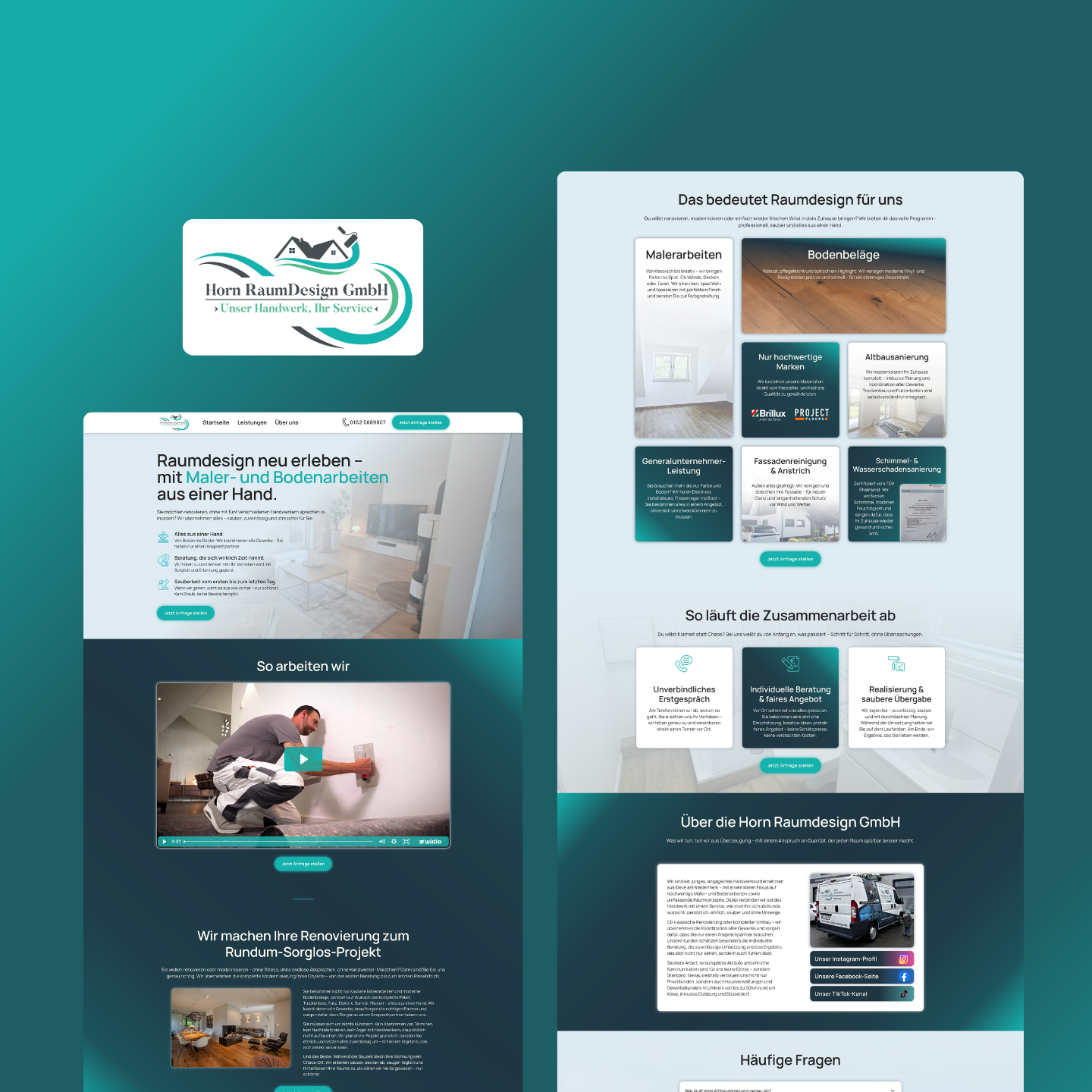 Maler: Moderne Handwerker-Webseite erstellt